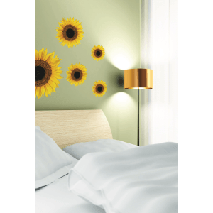 Adesivo decorativo per parete Girasole 2 fogli 31x31 cm
