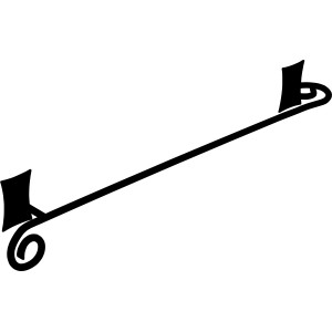 Portasciugamani nero minimalista per il bagno.