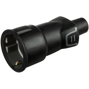 Giunto in gomma nero t.b.t. per cavi elettrici.