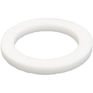 Guarnizione per tubi bianca ad anello.