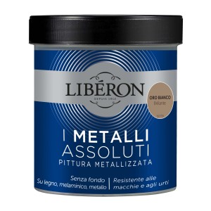 Smalto per mobili Liberon 'Oro Bianco' (Bianco Oro) per effetti metallici.