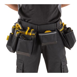 Cintura portautensili Stanley 1-96-178 regolabile in nylon con tasche e supporti.