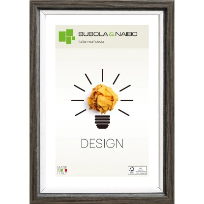 Cornice legno Unika 25x35 cm rovere scuro/bianco