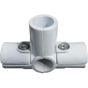 Connettore t.b.t. per sistema scaffale cucina, bianco, per montaggio flessibile.