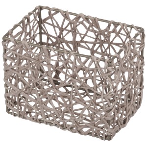 Cesto portaoggetti Wenko Curly Taupe in cellulosa, ideale per bagno e casa.