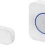 Campanello wireless con pulsante, design bianco. Campanello senza fili per una facile installazione.