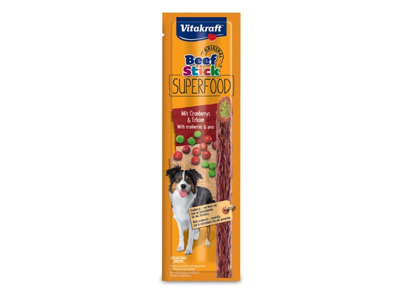 Stick cani Vitakfraft carne con piselli e mirtilli Superfood 25 g OBI