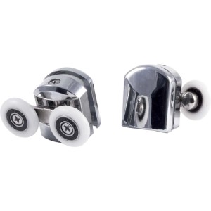 Rulli superiori doppi box doccia vetro 5 mm Idrostile ø23 mm cromo