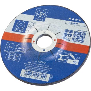 Disco lamellare LUX sagomato, diametro 125mm, per la lavorazione del metallo con smerigliatrici angolari.