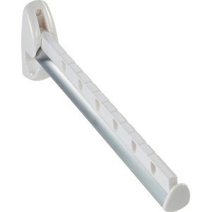 Leifheit stendibiancheria da parete Airette, bianco/argento, per 7 grucce, pieghevole.