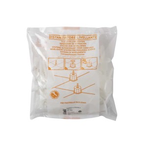 t.b.t. Sistema di livellamento per piastrelle, contenuto in sacchetto trasparente.