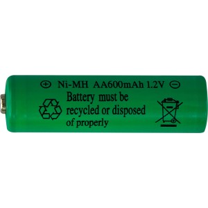 Globo batteria AA, 600 mAh, verde, per luci solari, 2 pezzi.