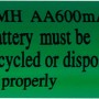 Globo batteria AA, 600 mAh, verde, per luci solari, 2 pezzi.
