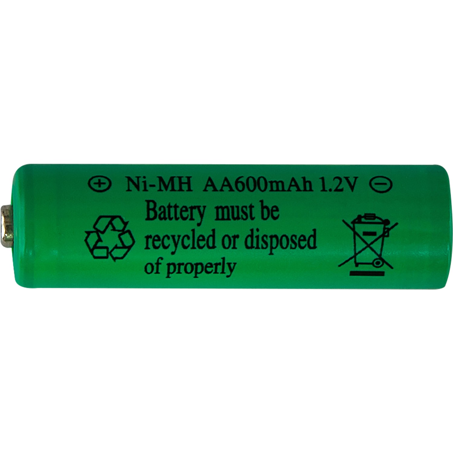 Globo batteria AA, 600 mAh, verde, per luci solari, 2 pezzi.