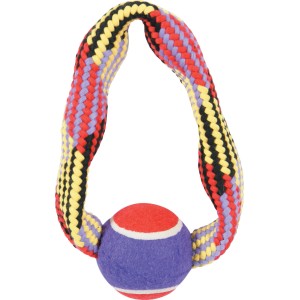 t.b.t. Giocattolo per cani: Corda con palla per cani.