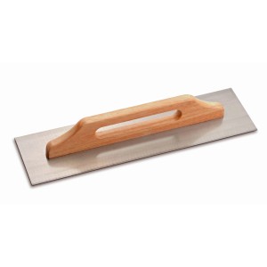 Cazzuola con manico in legno per muratura e piastrellatura.