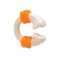 Gioco da masticare t.b.t., bianco e arancione.