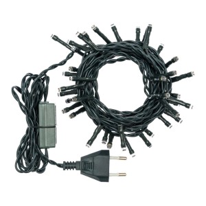 t.b.t. Catena luminosa per interni, arrotolata con spina e trasformatore.