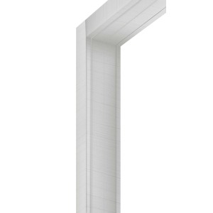 Dettaglio: Telaio porta bianco per porta a soffietto.