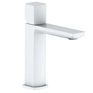 Miscelatore monocomando per lavabo t.b.t. bianco moderno per il bagno.