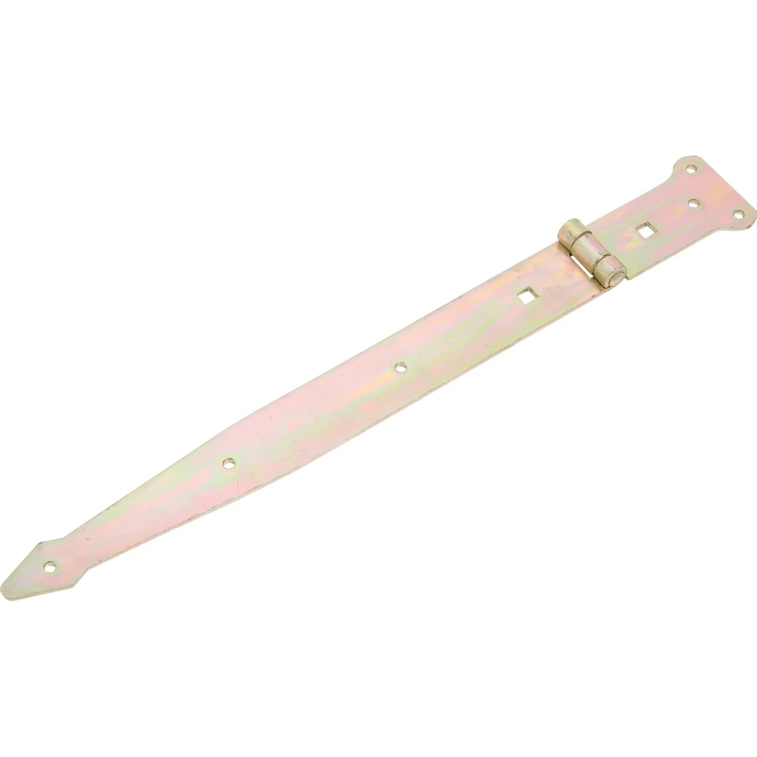 Cerniera a bandella zincata gialla, 400 mm, per porte e cancelli.