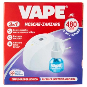 Vape Antizanzare: Elettroinsetticida liquido per la protezione da zanzare e insetti.