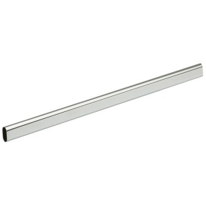 Tubo appendiabiti ovale cromato in acciaio, lunghezza 2000 mm, per carichi pesanti.