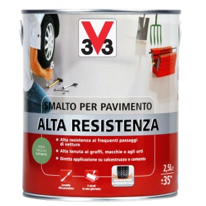 Barattolo di pittura per pavimenti t.b.t., alta resistenza, per garage e officine.