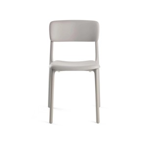 Sedia impilabile Poppy in polipropilene grigia 49,5x49h79,5 cm
