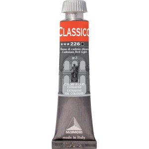 Tubo di colore ad olio rosso (Cadmium Red Light) di Classico.