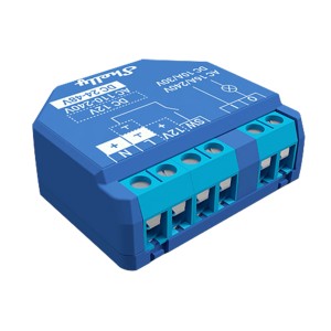 Modulo relè Shelly Plus 1 blu per domotica, da incasso.