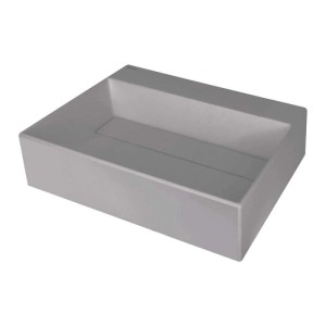 Lavabo da appoggio rettangolare Puerto Padre Idrostile foro rubinetto Grigio met