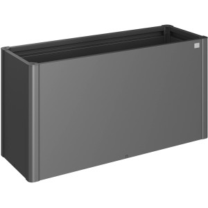 Aiuola rialzata Biohort, 1,5x0,5m, grigio scuro metallizzato. Aiuola rialzata in metallo per giardino e piante.