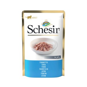 Schesir Tonno in gelatina, cibo umido per gatti in busta.