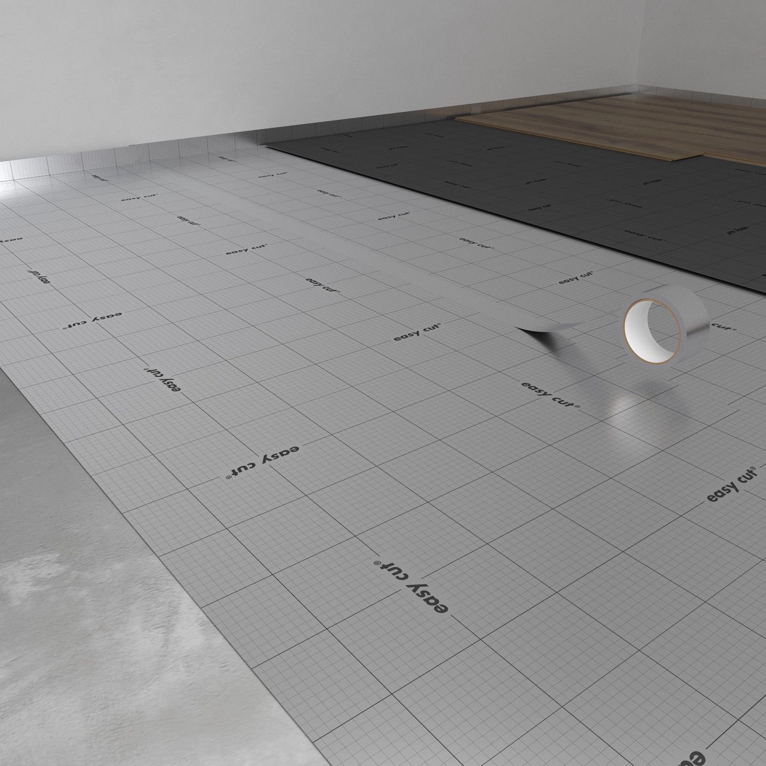 Selitstop Komfort-Feuchteschutz 26 m² come isolamento acustico con griglia sul pavimento.