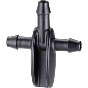Raccordo a T nero per sistemi di irrigazione Microirrigazione.