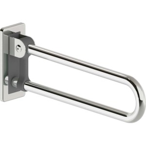 Maniglione bagno pieghevole Idrostile kit montaggio 60 cm acciaio lucido