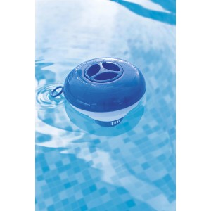 Galleggiante blu per prodotti chimici per piscina Bestway per dosare cloro e bromo in piscina.