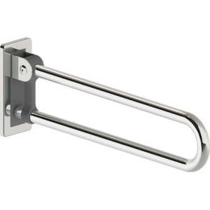 Maniglione bagno pieghevole Idrostile kit montaggio 70 cm acciaio lucido