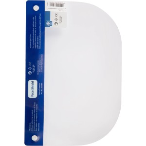 Occhiali di protezione t.b.t.: Visiera protettiva trasparente con montatura blu.