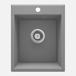 Lavello 1 vasca Idrostile Güines 500x210 mm grigio metallizzato