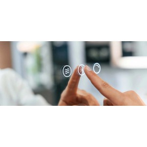 Azionamento di una lampada a specchio t.b.t. con funzione touch.