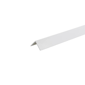 Profilo angolare bianco, t.b.t., in plastica per finiture interne.