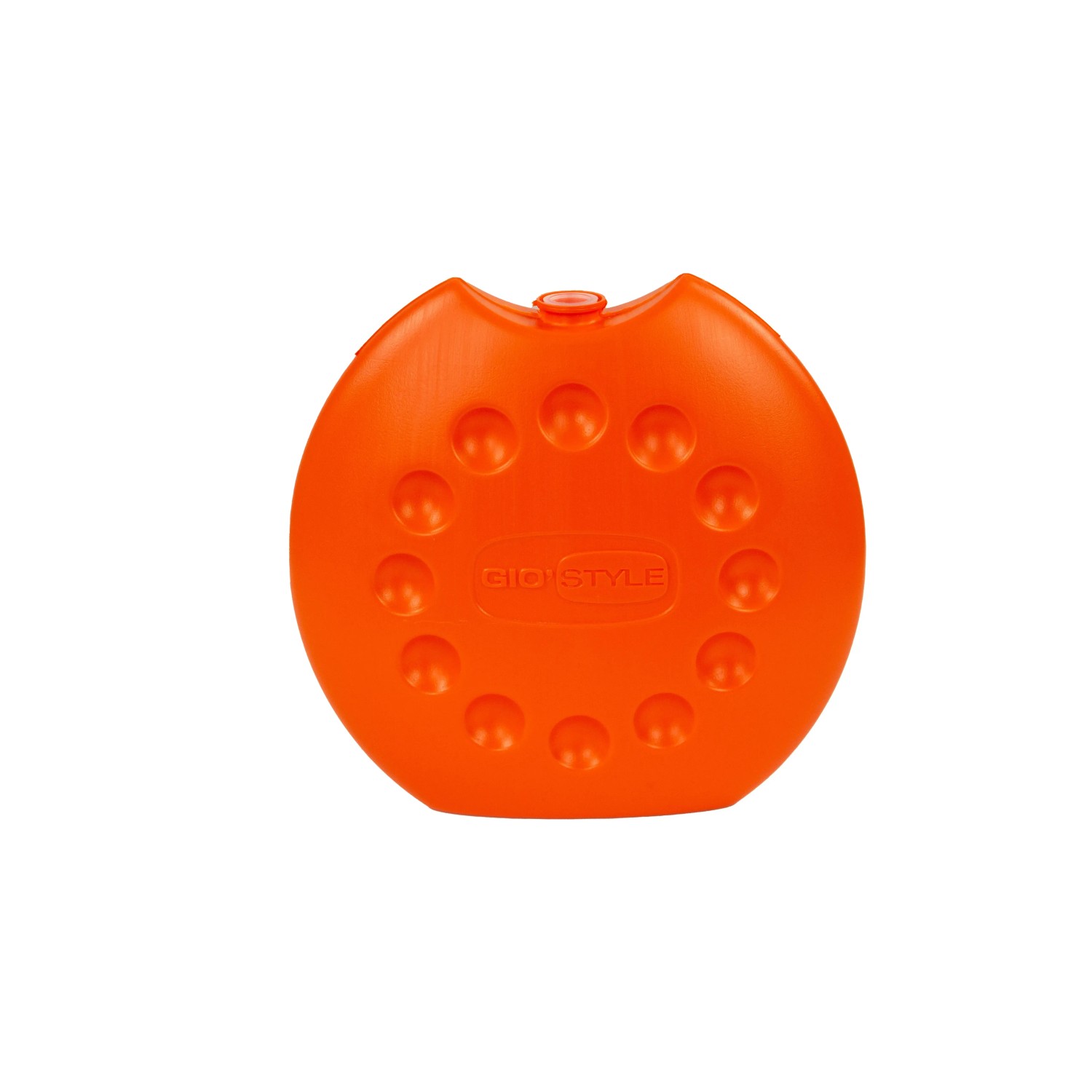 Accumulatore di freddo arancione t.b.t. per attrezzatura da campeggio.