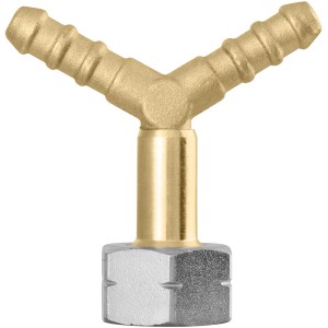 Raccordo a Y per fornello a gas, ottone e metallo, per collegare tubi del gas.