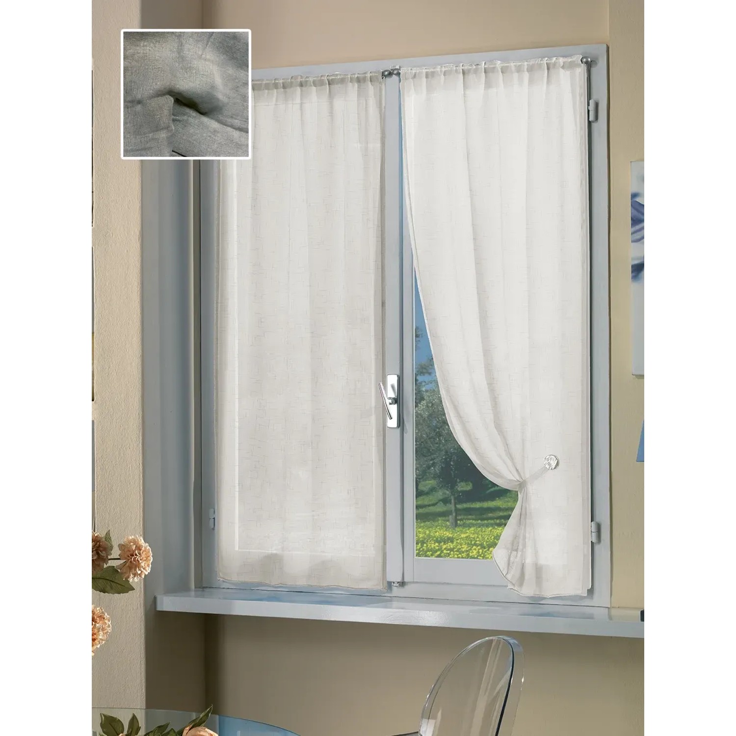 Tenda Righe Grigio chiaro 140 x 0,1 x 260 cm (6 Unità) | Leroy Merlin