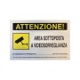 Cartello area videosorvegliata pvc 30x20 cm