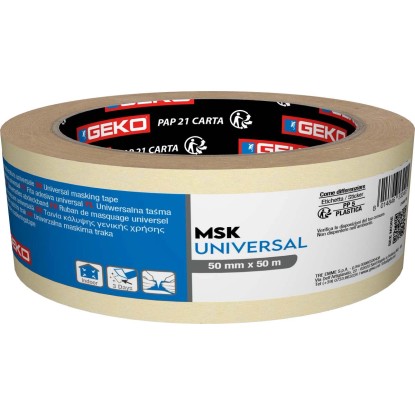 Nastro adesivo in carta solvente 50 mm x 50 m bianco