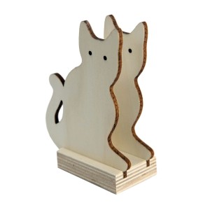 t.b.t. Motivo gatto in legno, accessorio per artisti.