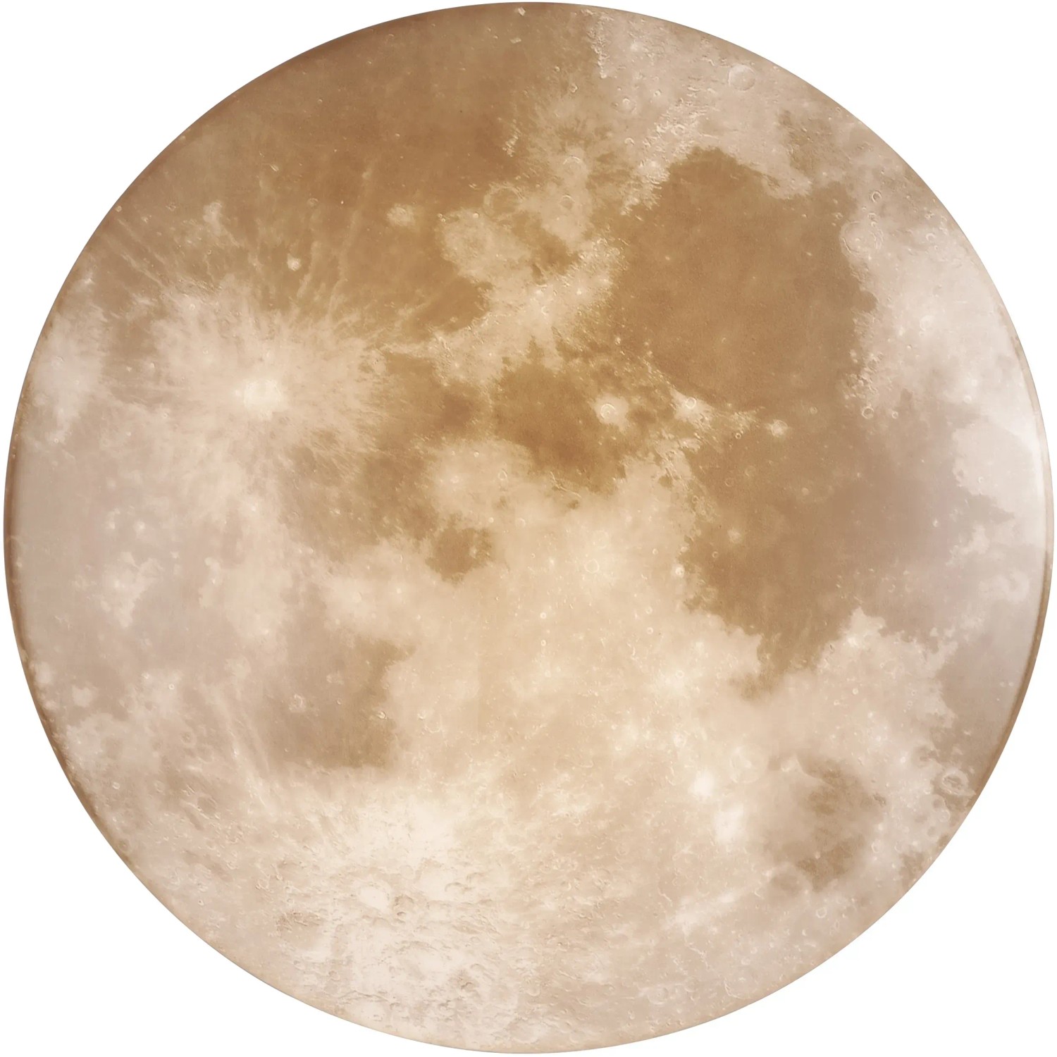 Plafoniera LED bianca Reality Moonika, design a luna, diametro 37 cm.